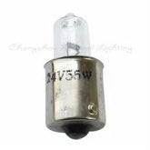 Halogen lamp 24v 55w Ba15s with metal base and clear glass bulb